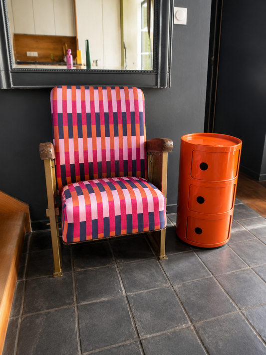 Gaston : Fauteuil Vintage –Fauteuil Vintage – Graphique et Haut en Couleur