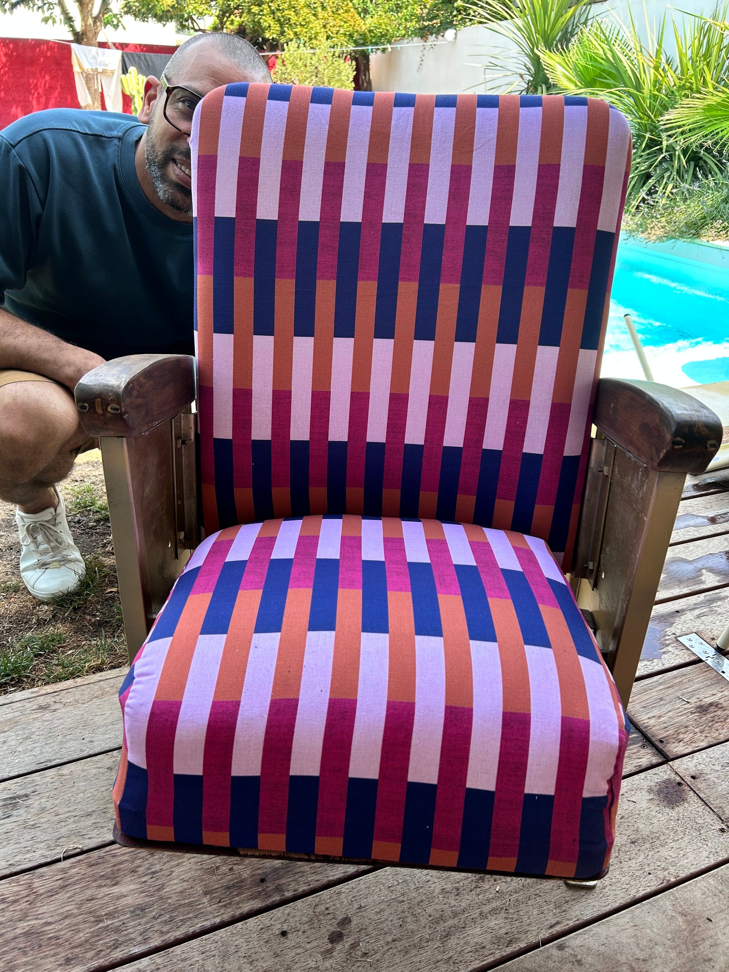 Gaston : Fauteuil Vintage –Fauteuil Vintage – Graphique et Haut en Couleur